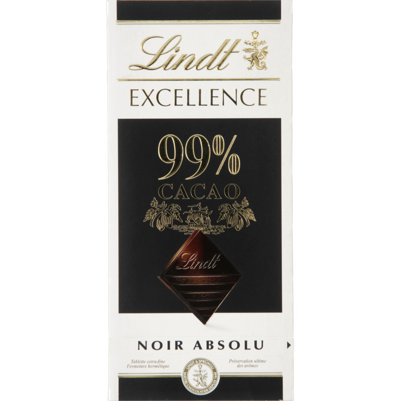 Een afbeelding van Lindt Excellence tablet puur noir absolu 99%