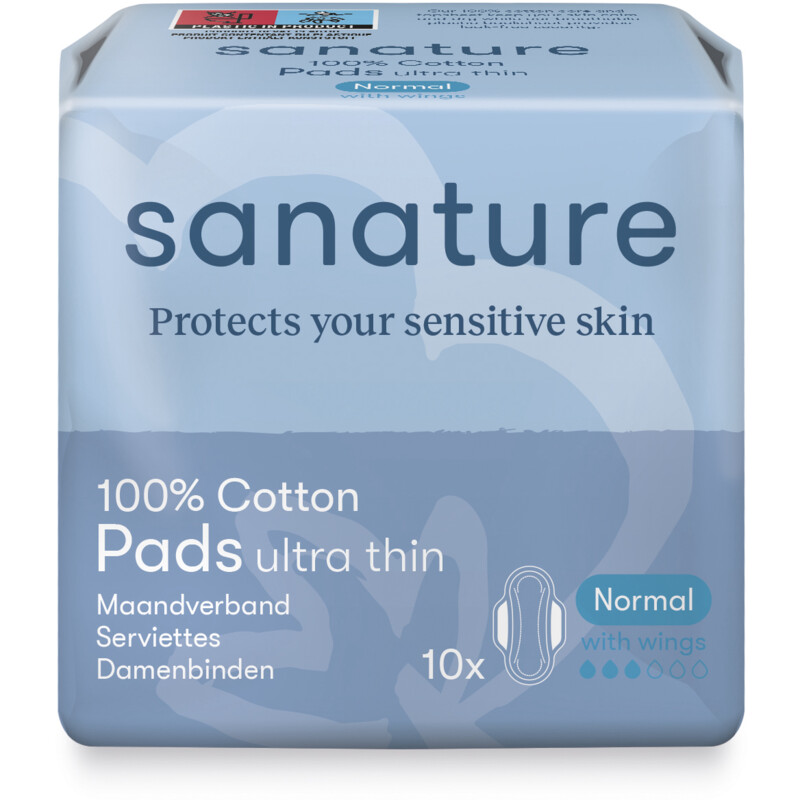 Een afbeelding van Sanature Katoenen maandverband normaal