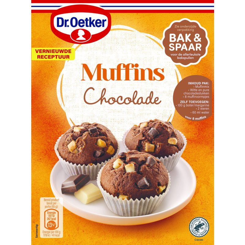 Een afbeelding van Dr. Oetker Mix voor muffins chocolade