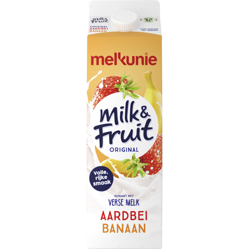 Een afbeelding van Melkunie Milk & fruit aardbei banaan