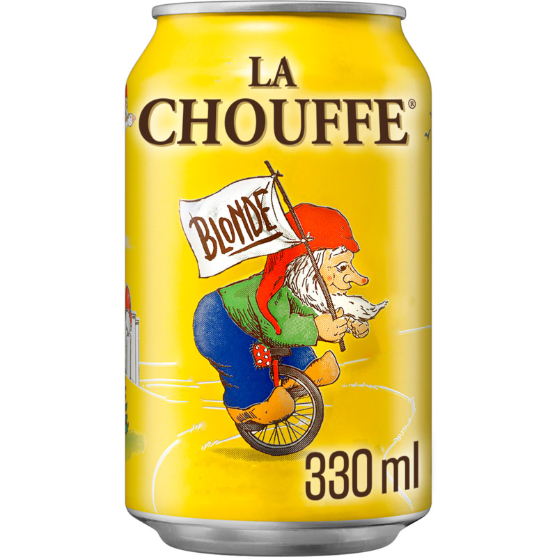 Een afbeelding van La Chouffe Blond blik