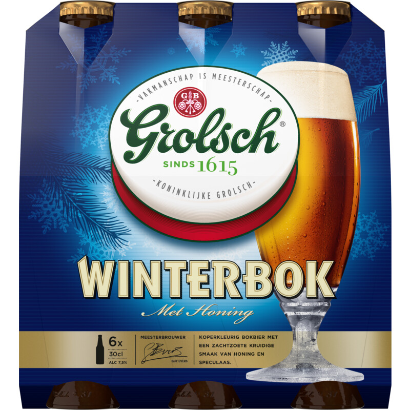 Een afbeelding van Grolsch Winterbok 6-pack