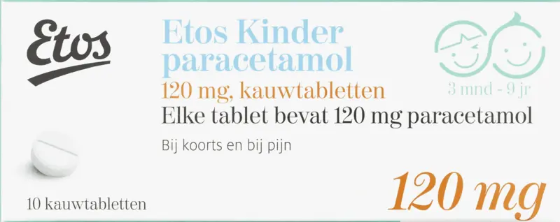 Kinderparacetamol kauwtabletten 120 mg