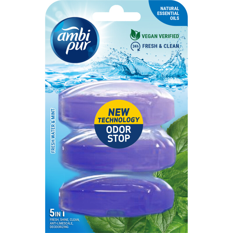 Een afbeelding van Ambi Pur Toiletblok water-mint navulling