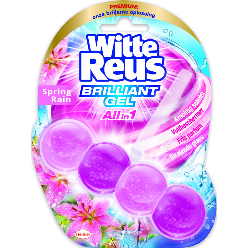 Een afbeelding van Witte Reus Toiletblok brilliant gel spring rain