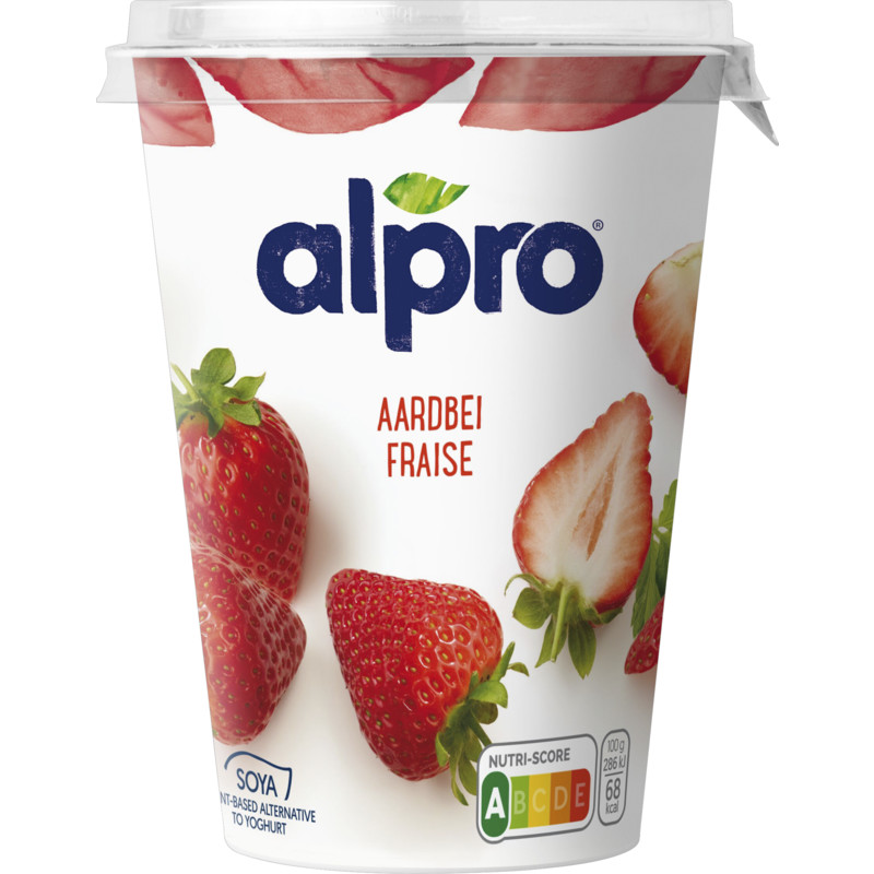 Een afbeelding van Alpro Plantaardige variatie op yoghurt aardbei