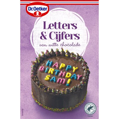 pdp-image-Dr. Oetker Letters & cijfers van witte chocolade