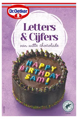 pdp-image-Dr. Oetker Letters & cijfers van witte chocolade