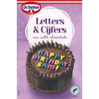 Een afbeelding van Dr. Oetker Letters & cijfers van witte chocolade