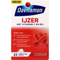 Een afbeelding van Davitamon IJzer met vitamine c en b12