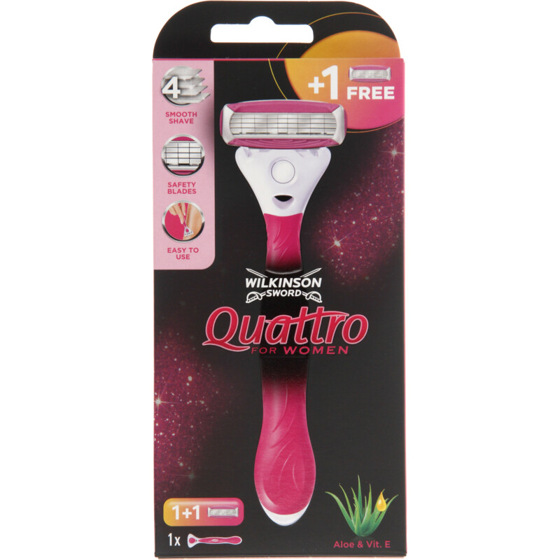 Een afbeelding van Wilkinson Sword scheermesjes Quattro for woman