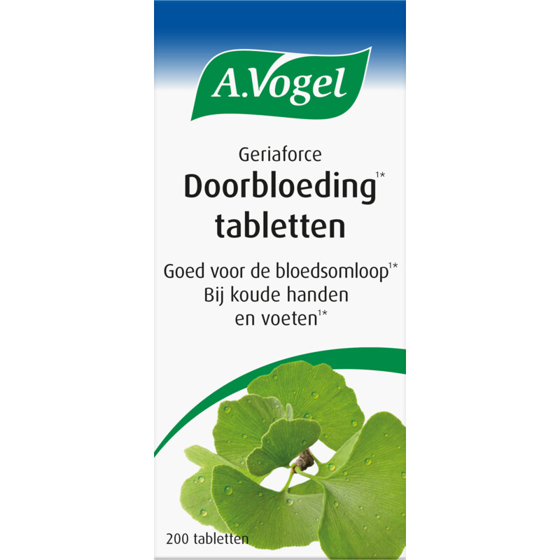 Een afbeelding van A.Vogel Geriaforce doorbloeding tabletten
