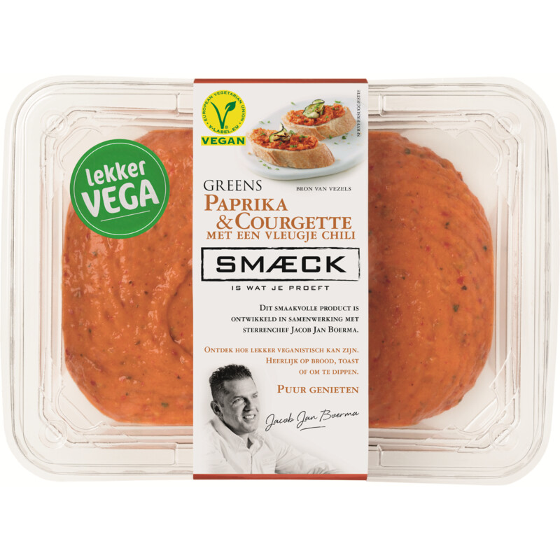 Een afbeelding van Smaeck GREENS gegrilde paprika/courgette