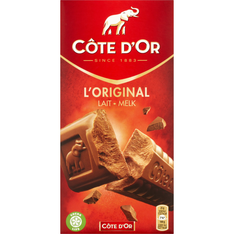 Een afbeelding van Côte d'Or L'original reep melk