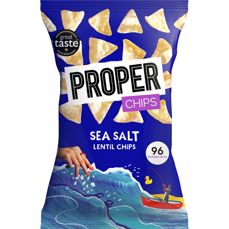 Een afbeelding van Proper Sea salt lentil chips