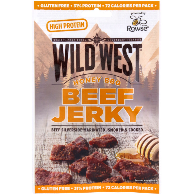 Een afbeelding van Wild West Beef jerky honey bbq