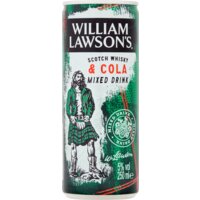 Een afbeelding van William Lawson's Scotch whisky & cola