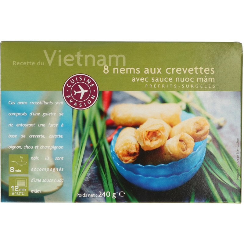 Een afbeelding van Picard Vietnamese loempia's met garnalen