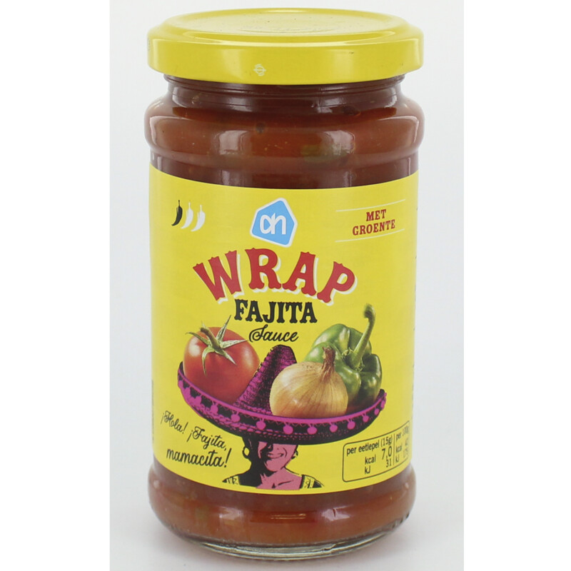 Een afbeelding van AH Wrap saus fajita