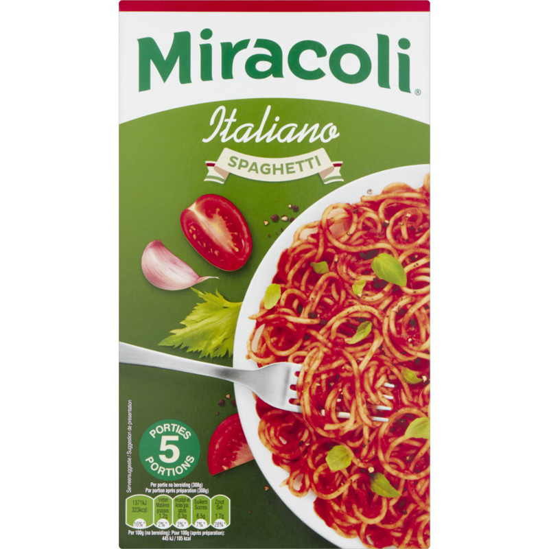 Een afbeelding van Miracoli Spaghetti Italiano 5p BEL