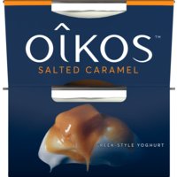 Een afbeelding van Oikos Griekse stijl yoghurt salted caramel