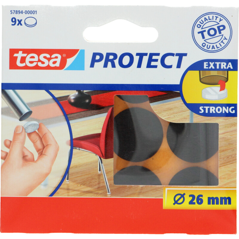 Een afbeelding van Tesa Anti krasviltjes 26mm bruin