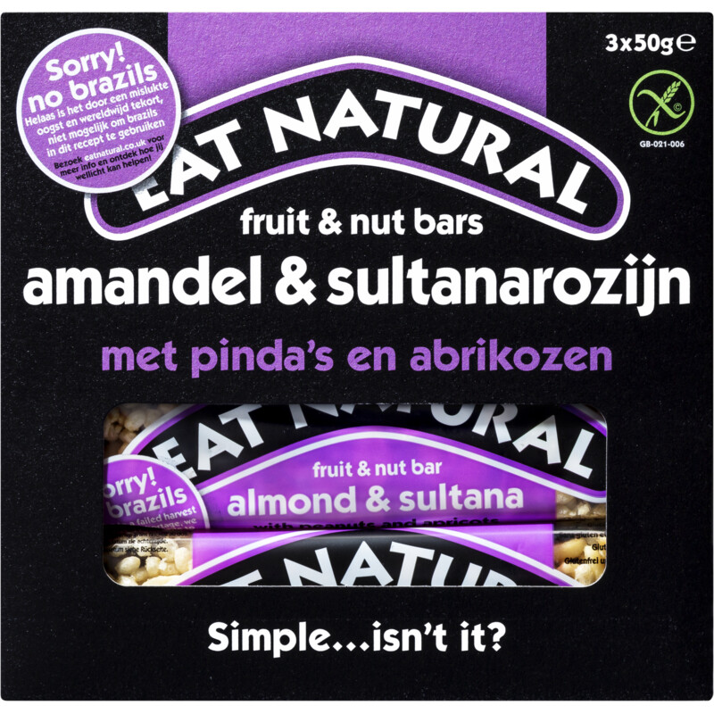 Een afbeelding van Eat Natural Amandelen & sultanarozijnen