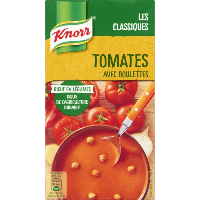 Een afbeelding van Knorr Tetra tomatensoep met balletjes BEL