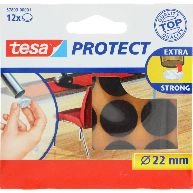 Een afbeelding van Tesa Anti-krasviltjes 22mm bruin