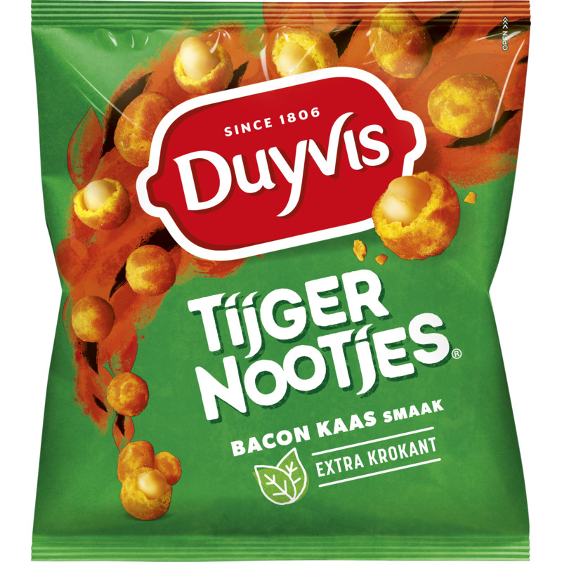 Een afbeelding van Duyvis Tijgernootjes bacon cheese