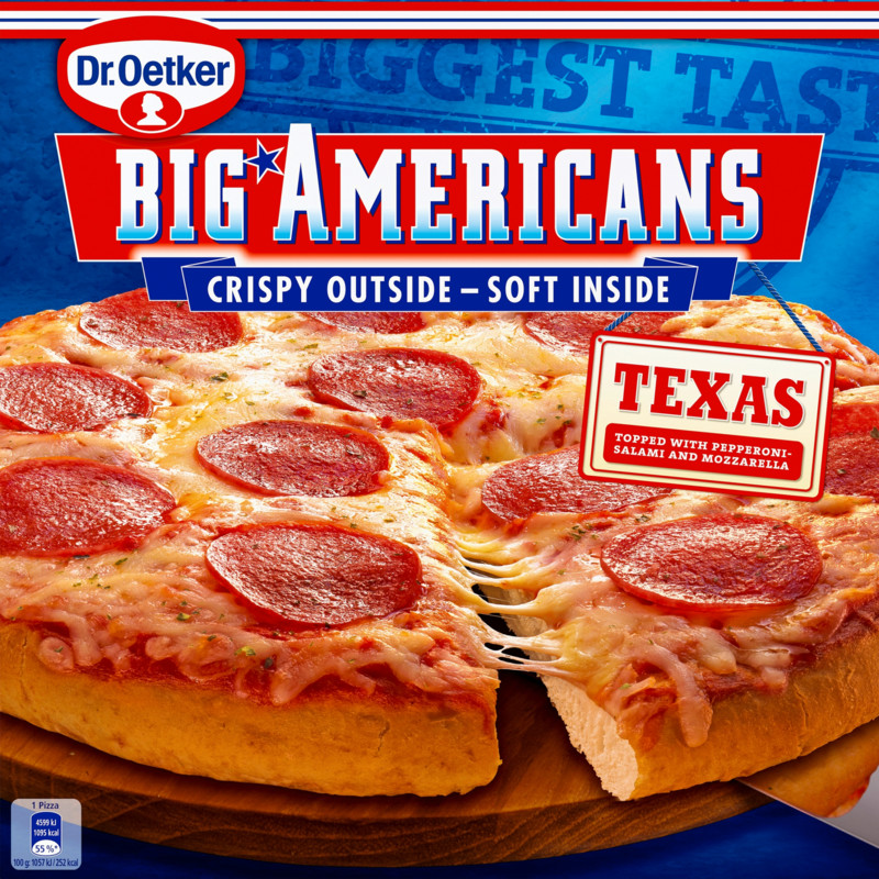 Een afbeelding van Dr. Oetker Big americans pizza Texas