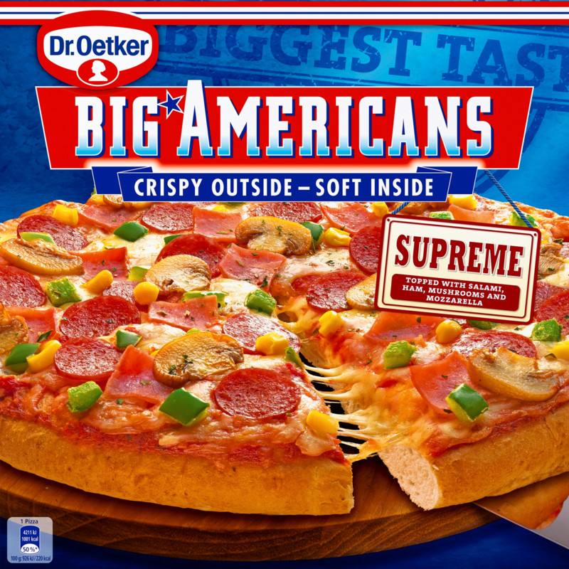 Een afbeelding van Dr. Oetker Big americans pizza supreme
