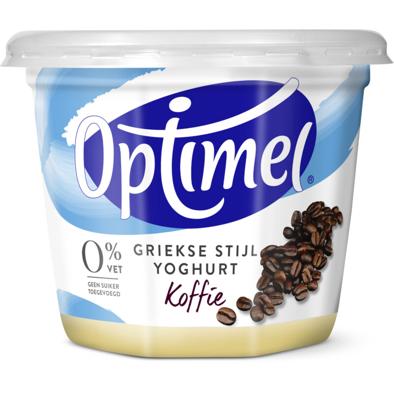 Een afbeelding van Optimel Yoghurt Griekse Stijl koffie 450gr