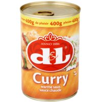 Een afbeelding van D&L Curry warme saus bel