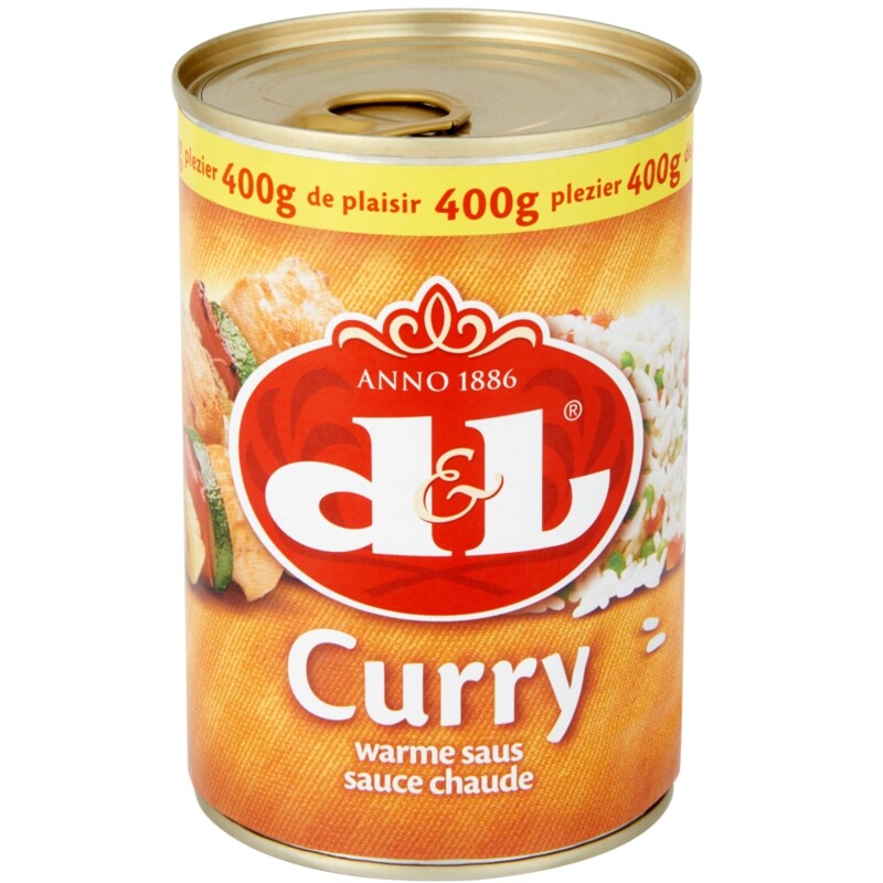 Een afbeelding van D&L Curry warme saus bel