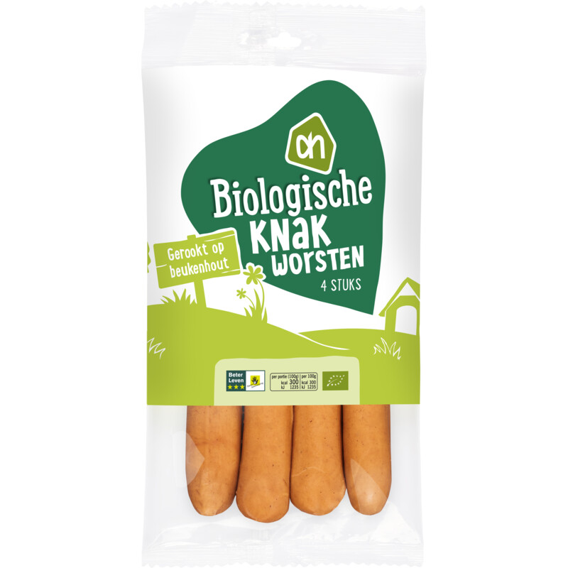 Een afbeelding van AH Biologisch AH biologische knakworst