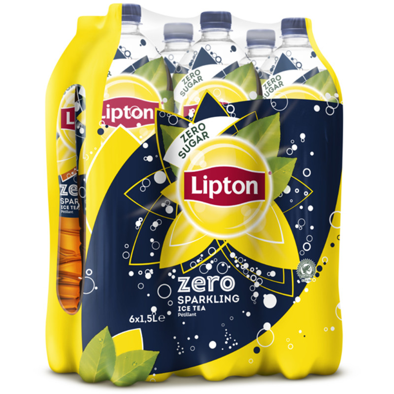 Een afbeelding van Lipton Ice tea sparkling zero 6petfl BEL
