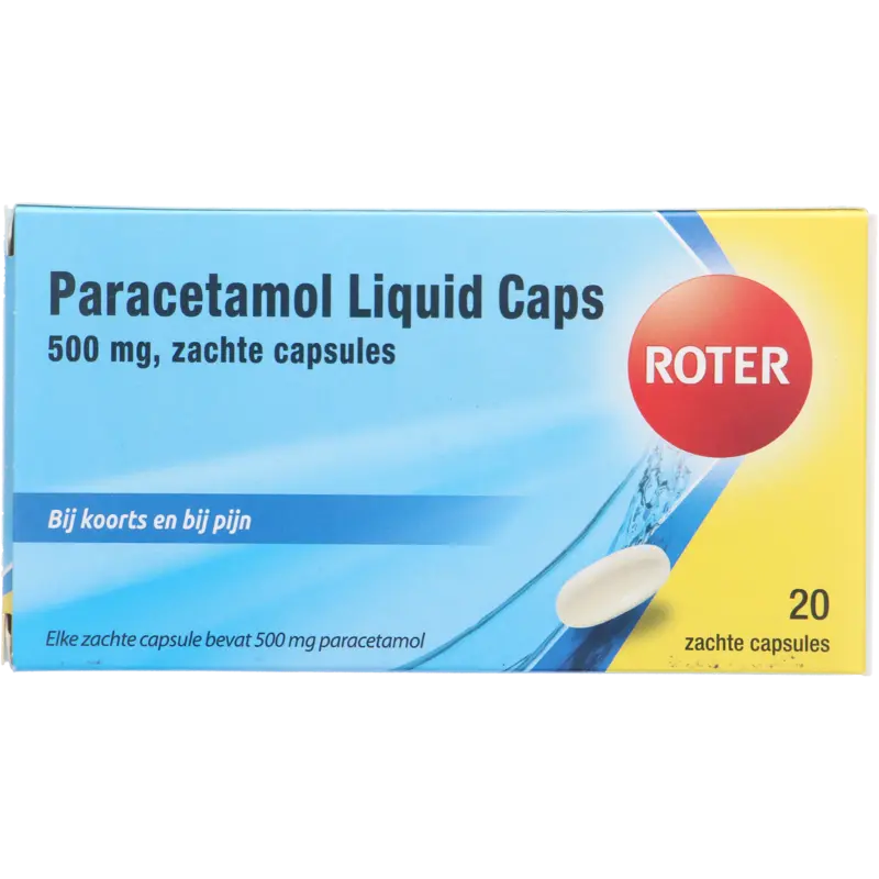 Paracetamol Liquid Caps 500Mg 20 Stuks