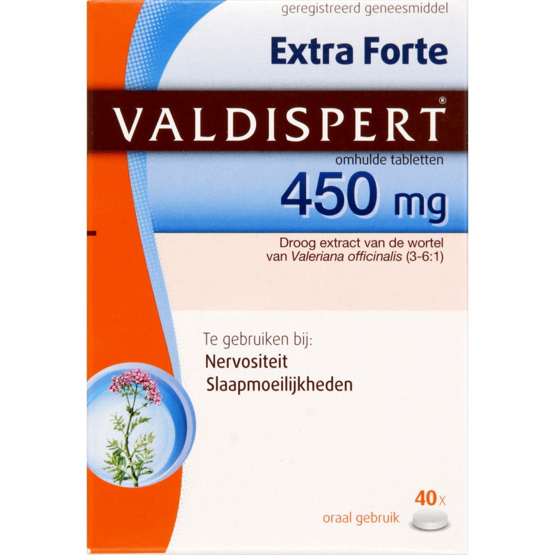 Een afbeelding van Valdispert Extra forte 450 mg tabletten