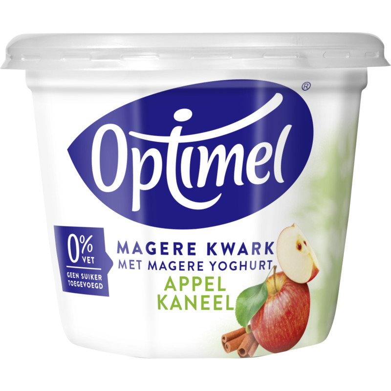 Een afbeelding van Optimel Magere kwark appel kaneel 0% vet