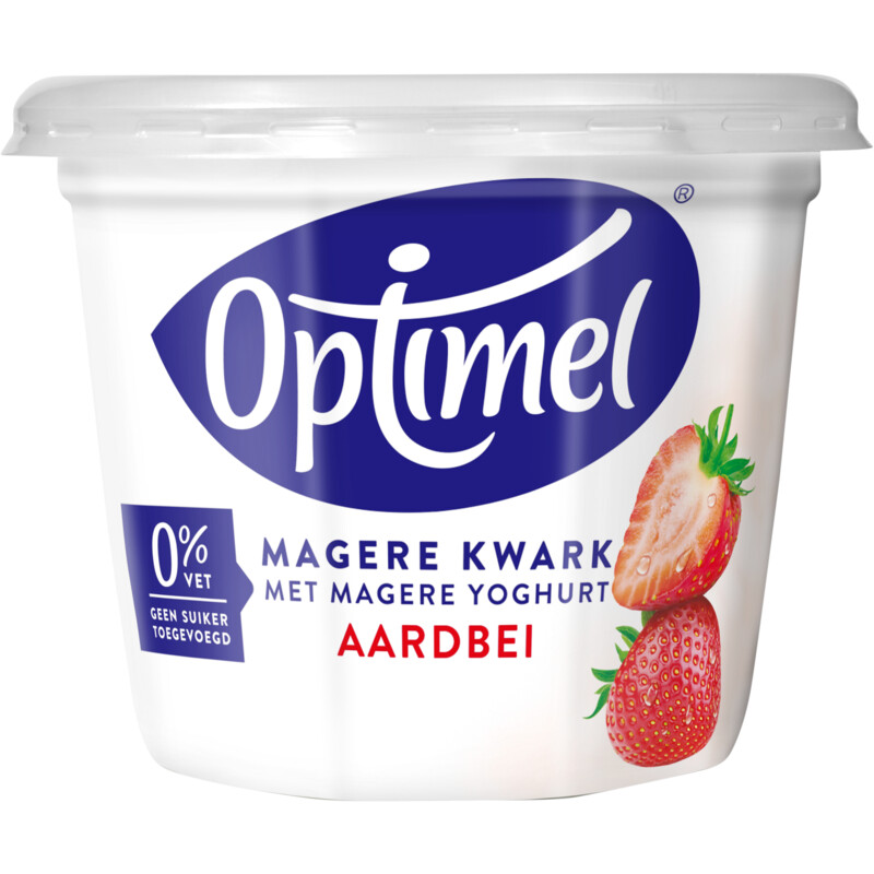Een afbeelding van Optimel Magere kwark aardbei
