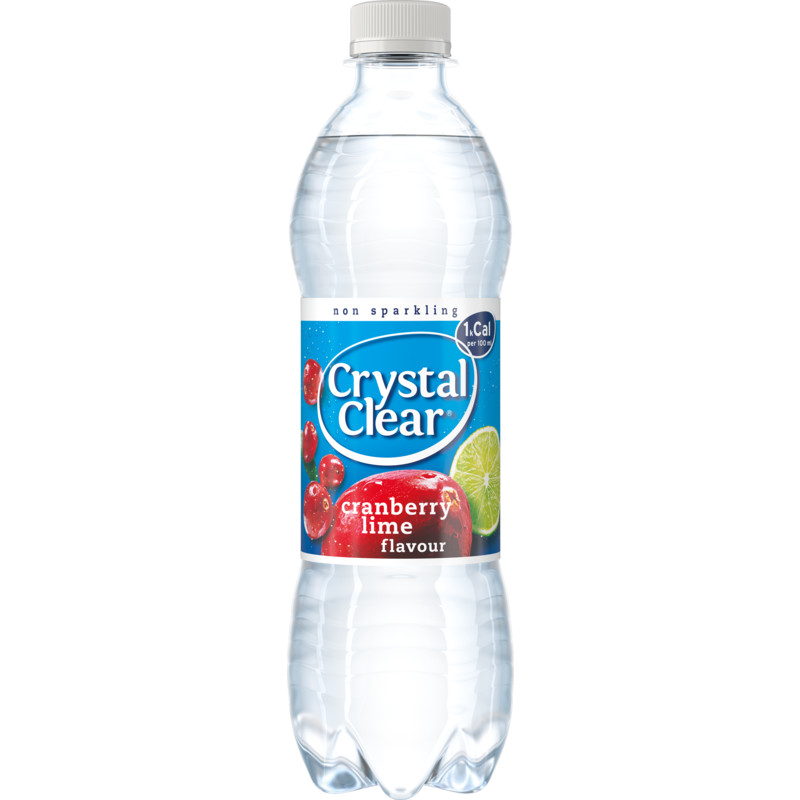 Een afbeelding van Crystal Clear Cranberry lime fles