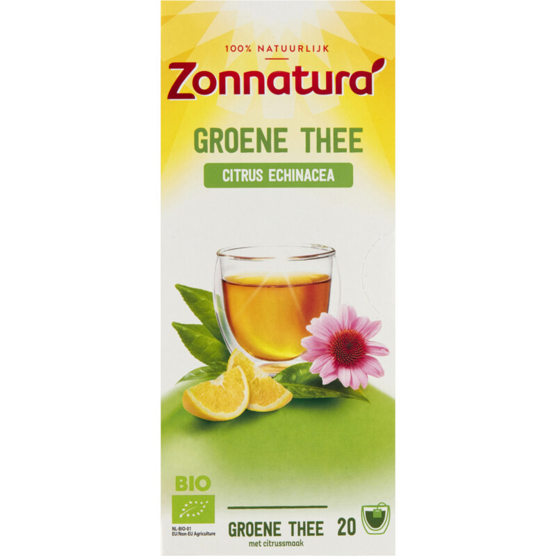 Een afbeelding van Zonnatura Groene thee citrus echinacea