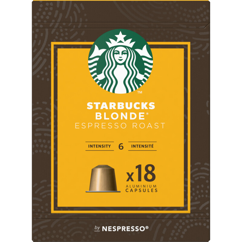 Een afbeelding van Starbucks Nespresso blonde espresso roast capsules