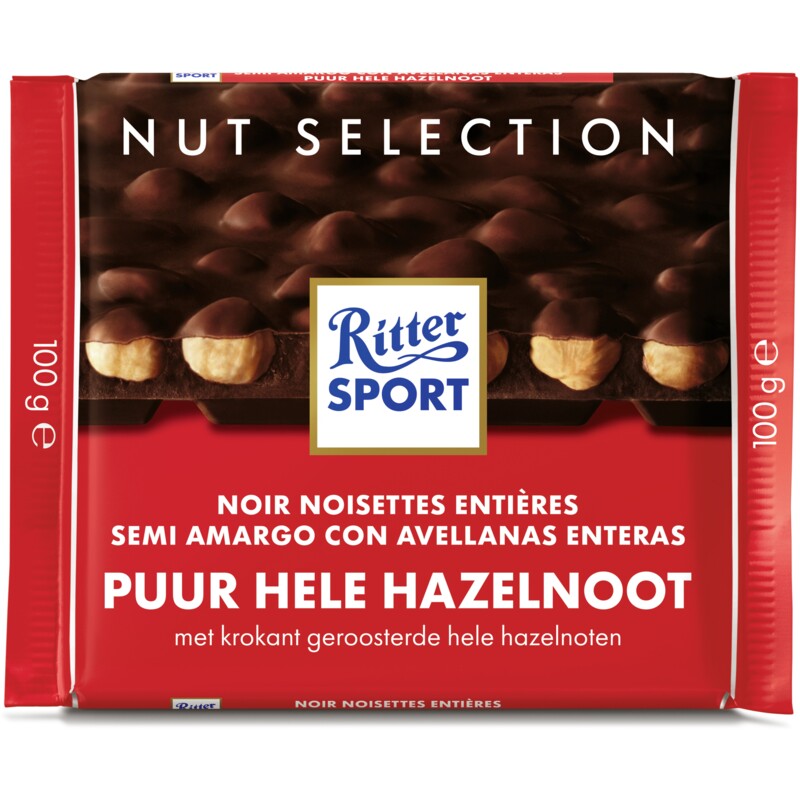 Een afbeelding van Ritter Sport Puur hele hazelnoot