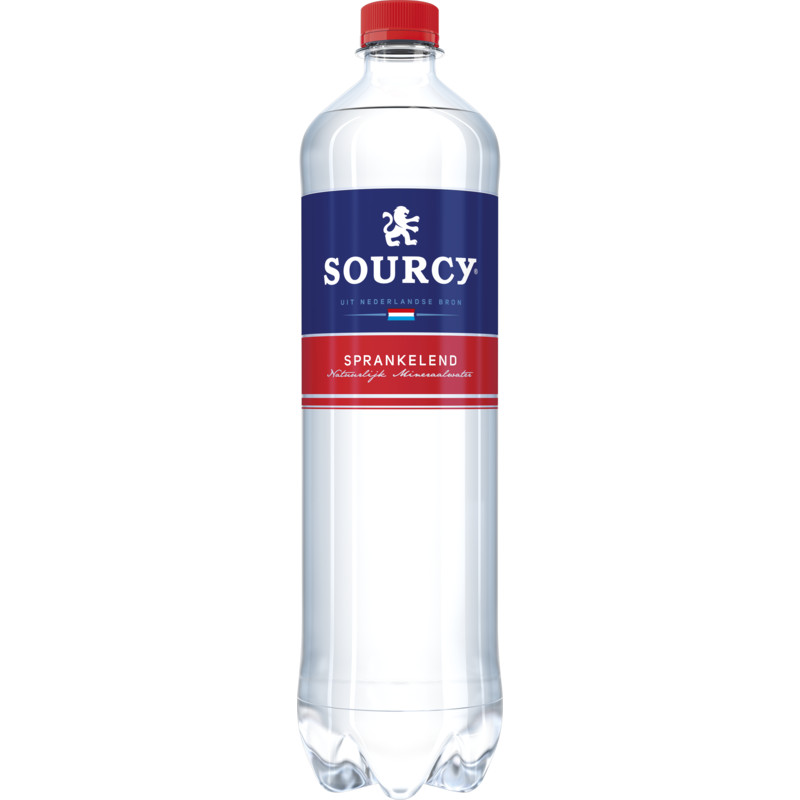 Een afbeelding van Sourcy Rood mineraalwater fles