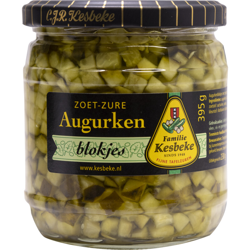 Een afbeelding van Kesbeke Zoet-zure augurken blokjes