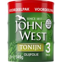 Een afbeelding van John West Tonijn in olijfolie 3-pack