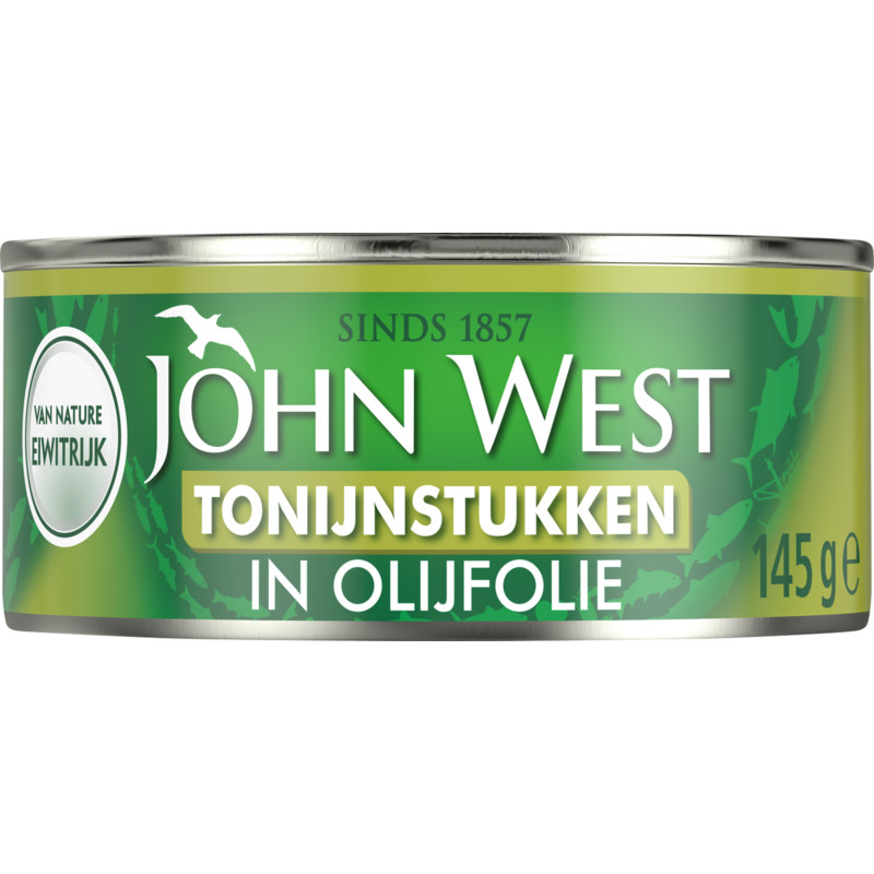 Een afbeelding van John West Tonijnstukken in olijfolie