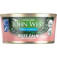 Een afbeelding van John West Wilde roze zalm zonder vel en graat